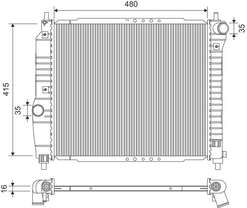 Radiator, racire motor VALEO 735157