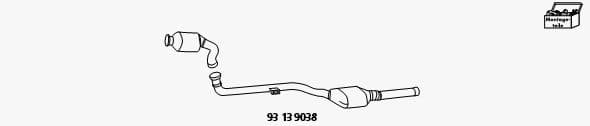Set adaptare, catalizator/Filtru particule (Sistem combinat) HJS Original DPF® City Filter® COMBI Package 93 13 9038