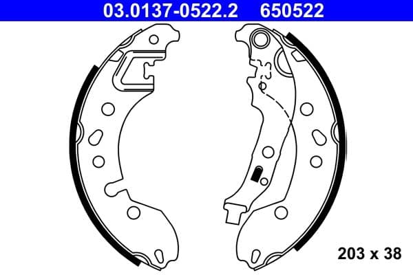 Set saboti frana ATE 03.0137-0522.2