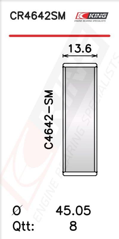 Cuzinet bielă KING CR4642SM