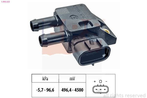 Senzor, presiune gaze evacuare EPS Made in Italy - OE Equivalent 1.993.333