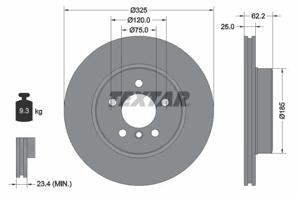 Disc frana TEXTAR PRO+ 92141505