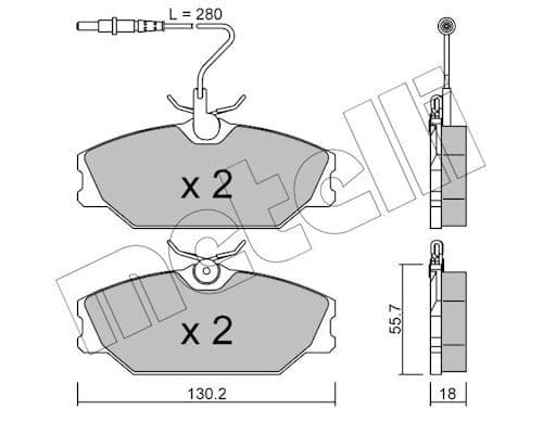 set placute frana,frana disc METELLI 22-0142-0