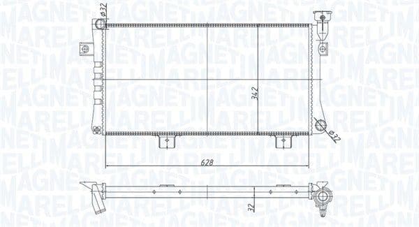 Radiator, racire motor MAGNETI MARELLI 350213180600