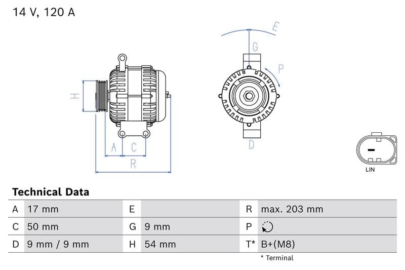 Generator / Alternator BOSCH 0 986 084 710