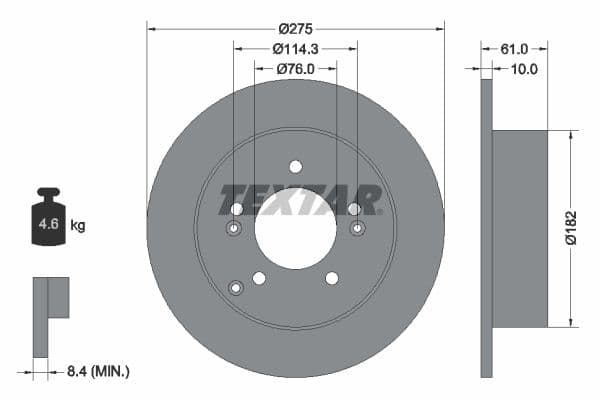 Disc frana TEXTAR PRO 92185803