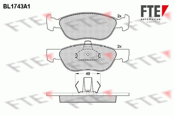 set placute frana,frana disc FTE 9010327