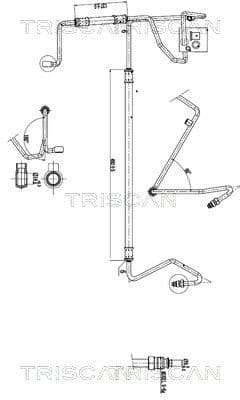 Furtun hidraulic, sistem de directie TRISCAN 8516 29052