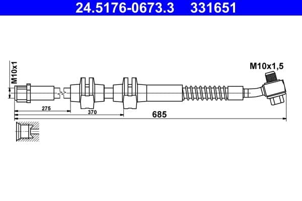 Furtun frana ATE 24.5176-0673.3