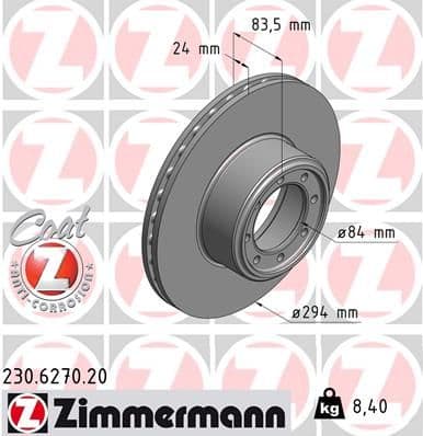 Disc frana ZIMMERMANN COAT Z 230.6270.20