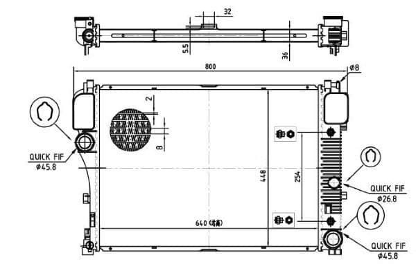 Radiator, racire motor MTR 13054621