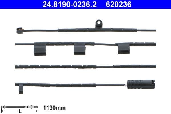 senzor de avertizare,uzura placute de frana ATE 24.8190-0236.2