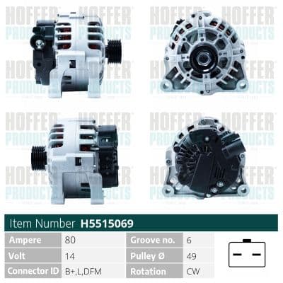 Generator / Alternator MEAT & DORIA H5515069