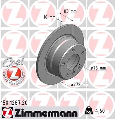 Disc frana ZIMMERMANN COAT Z 150.1287.20
