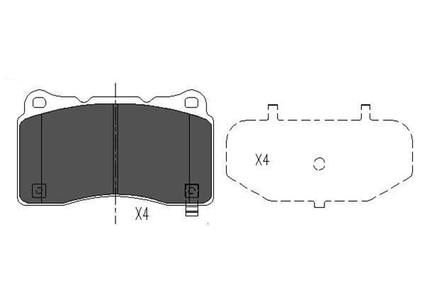 set placute frana,frana disc KAVO PARTS KBP-8021