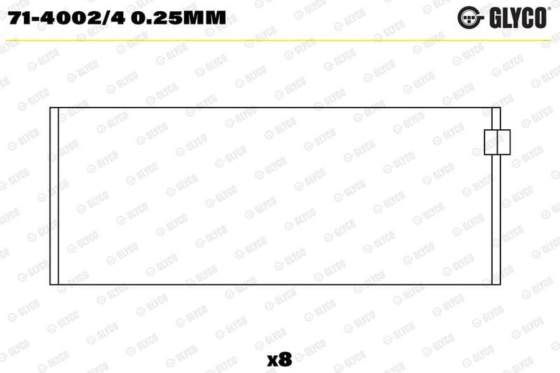 Cuzinet bielă GLYCO 71-4002/4 0.25mm