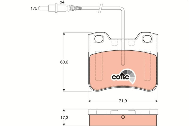 set placute frana,frana disc TRW COTEC GDB1031