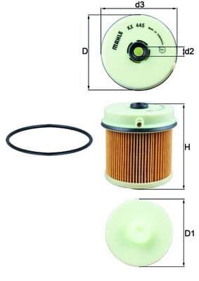 filtru combustibil MAHLE KX 445D