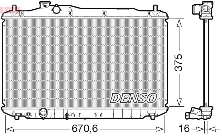 Radiator, racire motor DENSO DRM40105