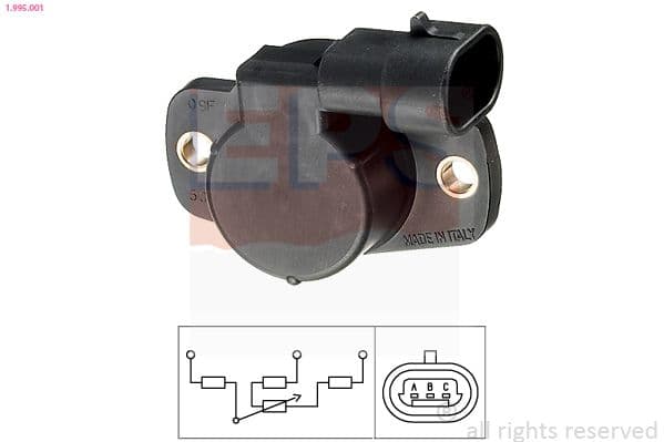 Senzor, pozitie clapeta acceleratie EPS Made in Italy - OE Equivalent 1.995.001