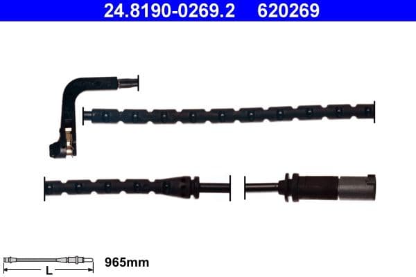 senzor de avertizare,uzura placute de frana ATE 24.8190-0269.2