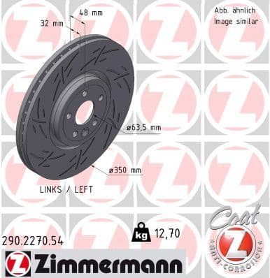 Disc frana ZIMMERMANN BLACK Z 290.2270.54