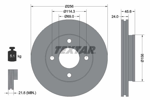 Disc frana TEXTAR PRO 92134803