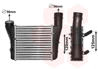 Intercooler, compresor VAN WEZEL 03004221