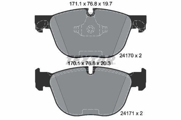 set placute frana,frana disc TEXTAR 2417081