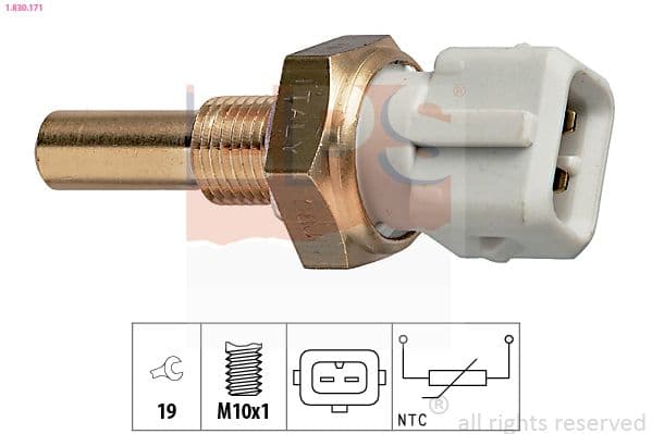 senzor,temperatura lichid de racire EPS Made in Italy - OE Equivalent 1.830.171