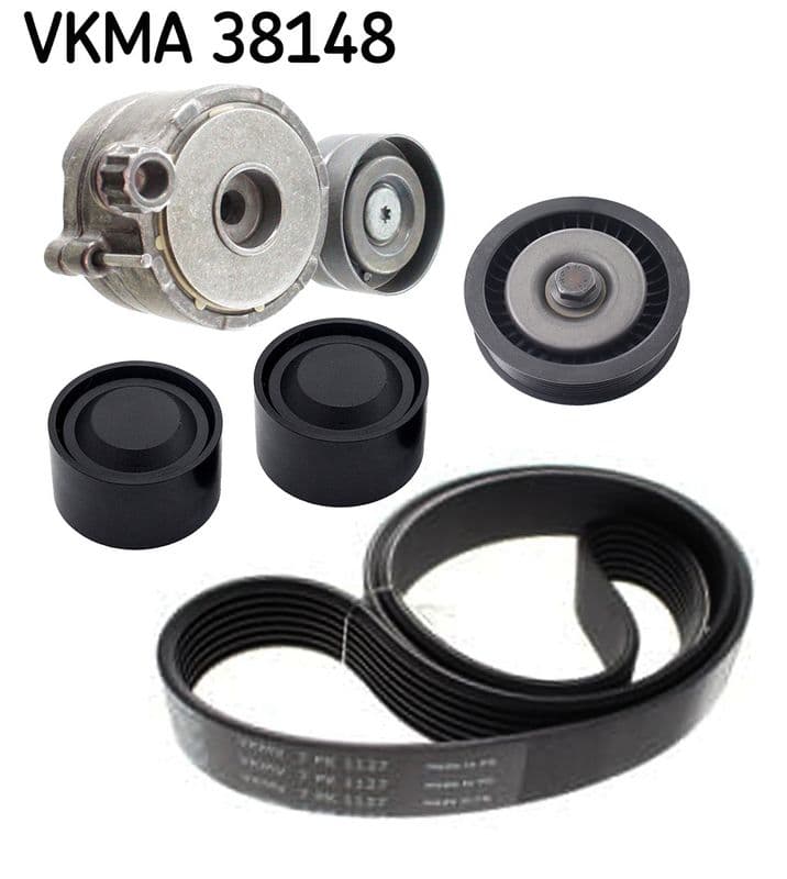 Set curea transmisie cu caneluri SKF VKMA 38148