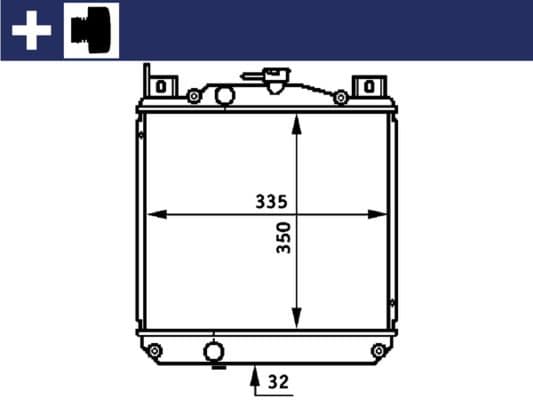 Radiator, racire motor MAHLE BEHR CR 655 000S
