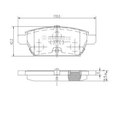 set placute frana,frana disc NIPPARTS J3613019