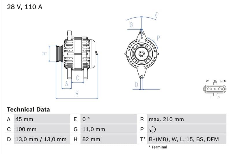 Generator / Alternator BOSCH 0 986 081 870