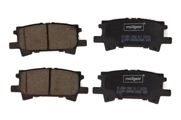set placute frana,frana disc MAXGEAR 19-2884