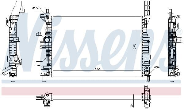Radiator, racire motor NISSENS 69238