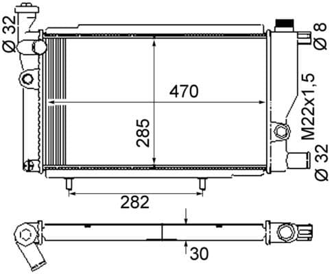 Radiator, racire motor MAHLE BEHR CR 428 000S