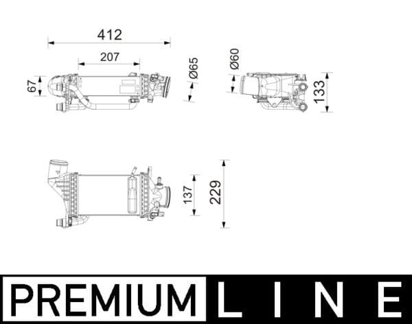 Intercooler, compresor MAHLE BEHR *** PREMIUM LINE *** CI 753 000P
