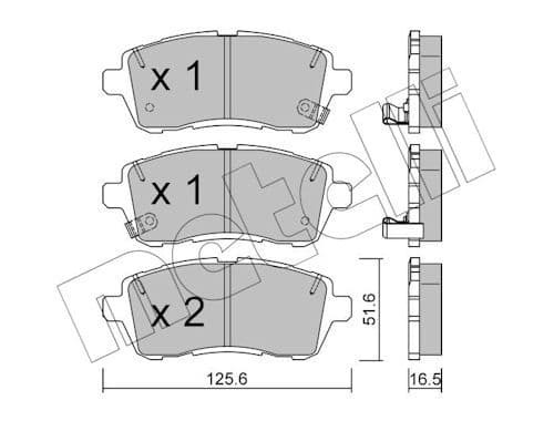 set placute frana,frana disc METELLI 22-0793-1