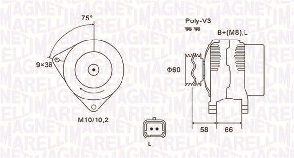 Generator / Alternator MAGNETI MARELLI 063731637010