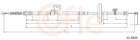 Cablu, frana de parcare COFLE 11.5829