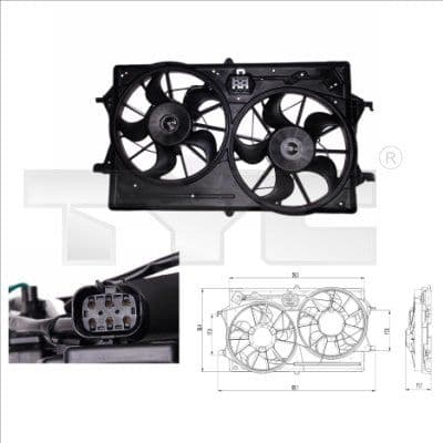 Ventilator, radiator TYC 810-0019
