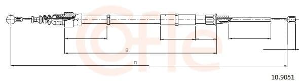 Cablu, frana de parcare COFLE 10.9051