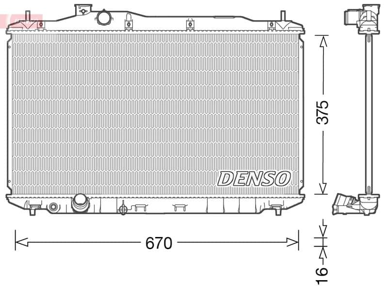 Radiator, racire motor DENSO DRM40040