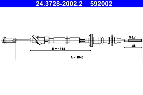 Cablu ambreiaj ATE 24.3728-2002.2