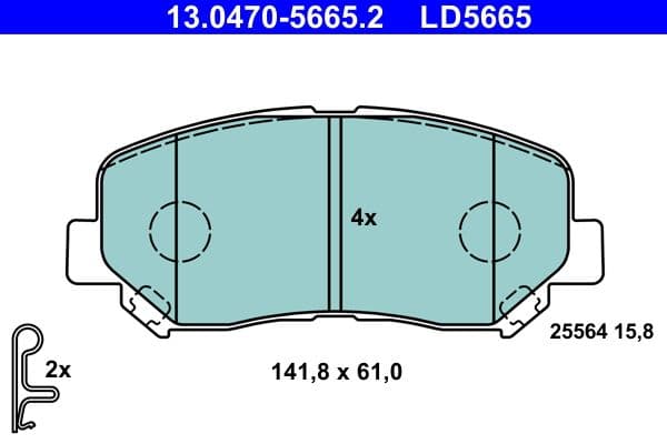 set placute frana,frana disc ATE Ceramic 13.0470-5665.2