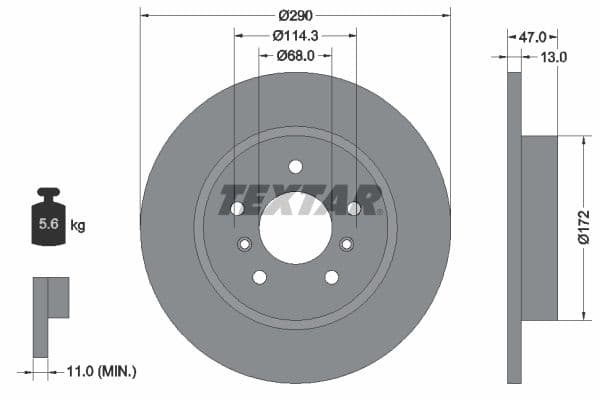Disc frana TEXTAR PRO 92274003