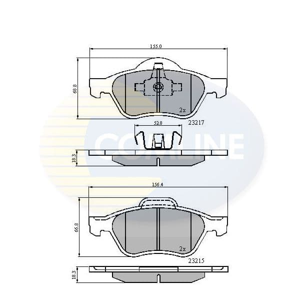 set placute frana,frana disc COMLINE CBP01115