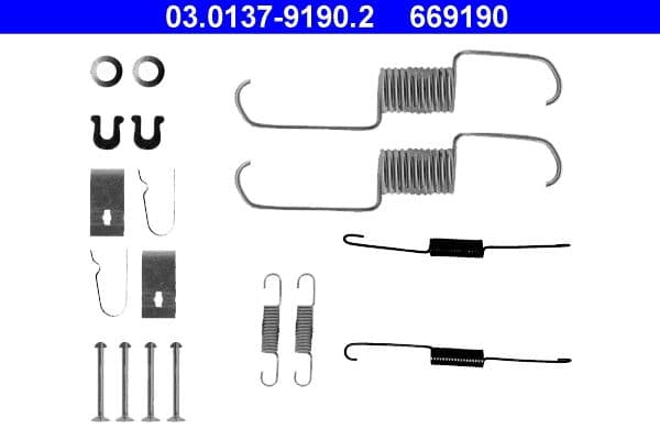 Set accesorii, sabot de frana ATE 03.0137-9190.2