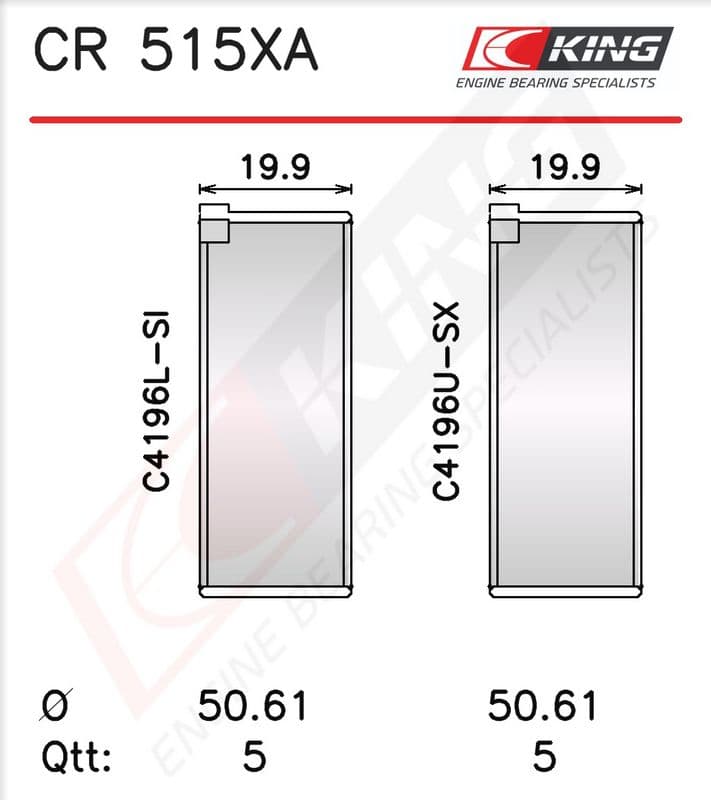 Cuzinet bielă KING CR 515XA